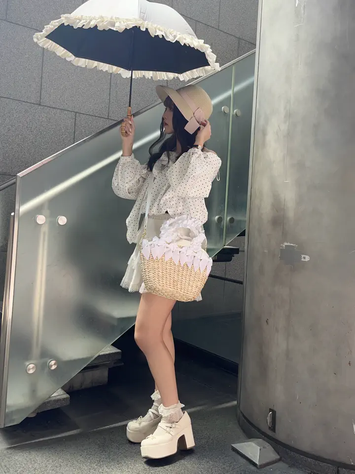 2Way】フリルハンドルメイズリボン2Wayカゴバッグ/Maison de FLEUR