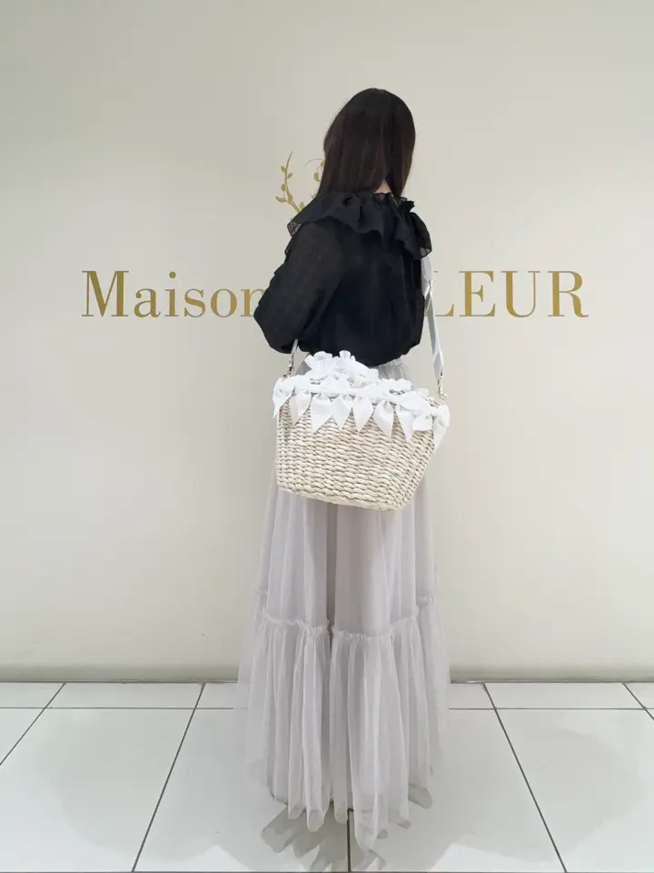 2Way】フリルハンドルメイズリボン2Wayカゴバッグ/Maison de FLEUR