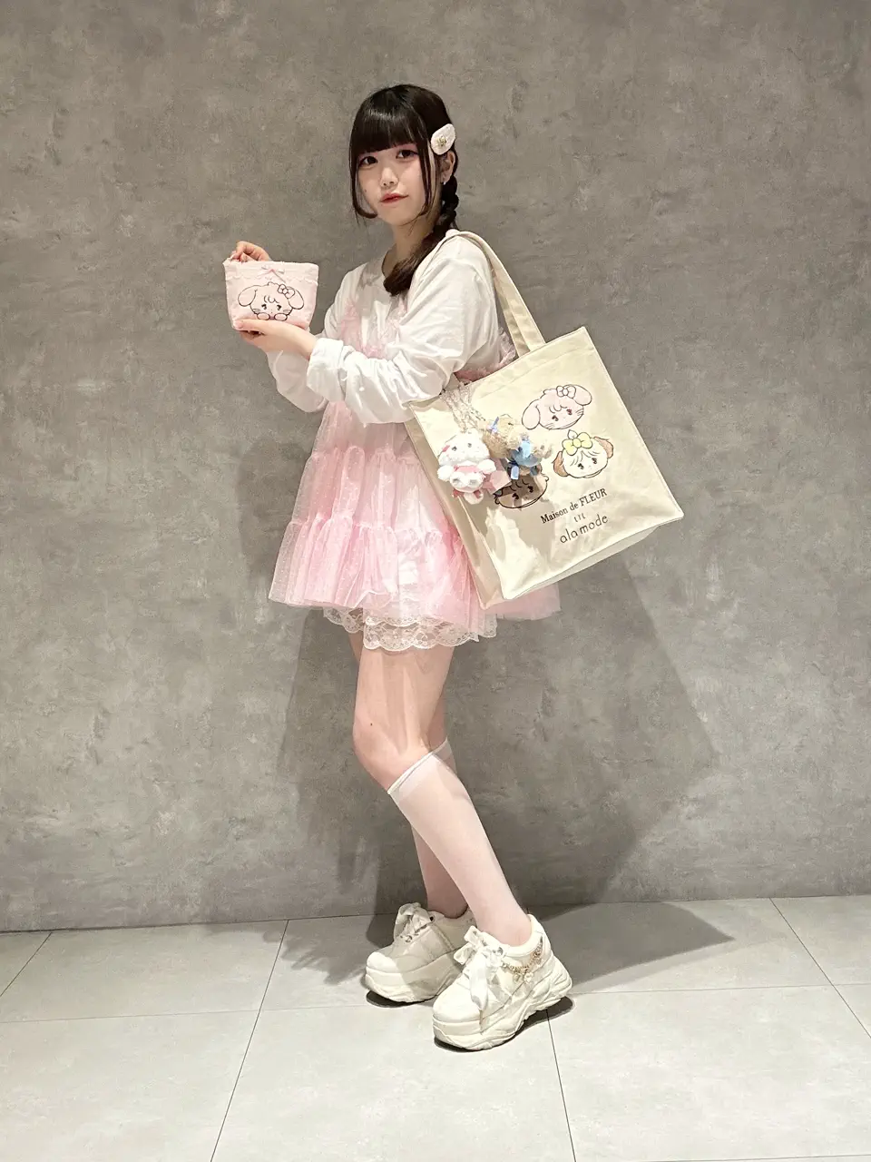 Lil ala mode スクエアトートバッグ/Maison de FLEUR（メゾン ド