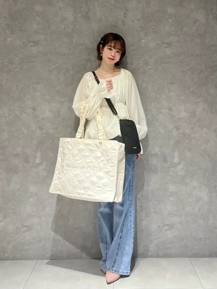 ショルダーバッグ MAISON DE REEFUR リボン付きマルチショルダーバッグ/Maison de FLEUR（メゾン ド