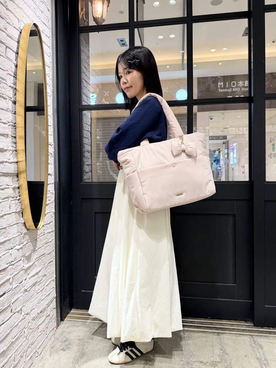 撥水加工】パファーキャリーオントートバッグ/Maison de FLEUR（メゾン