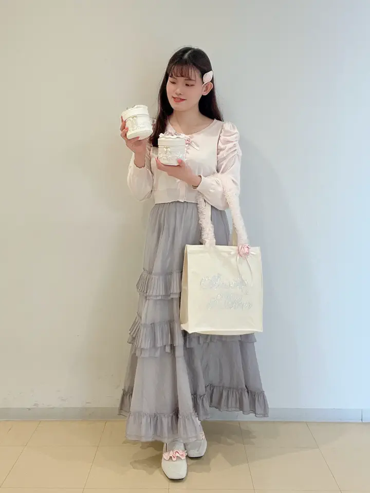 A4対応】チュールハンドルローズスクエアトートバッグ/Maison de FLEUR