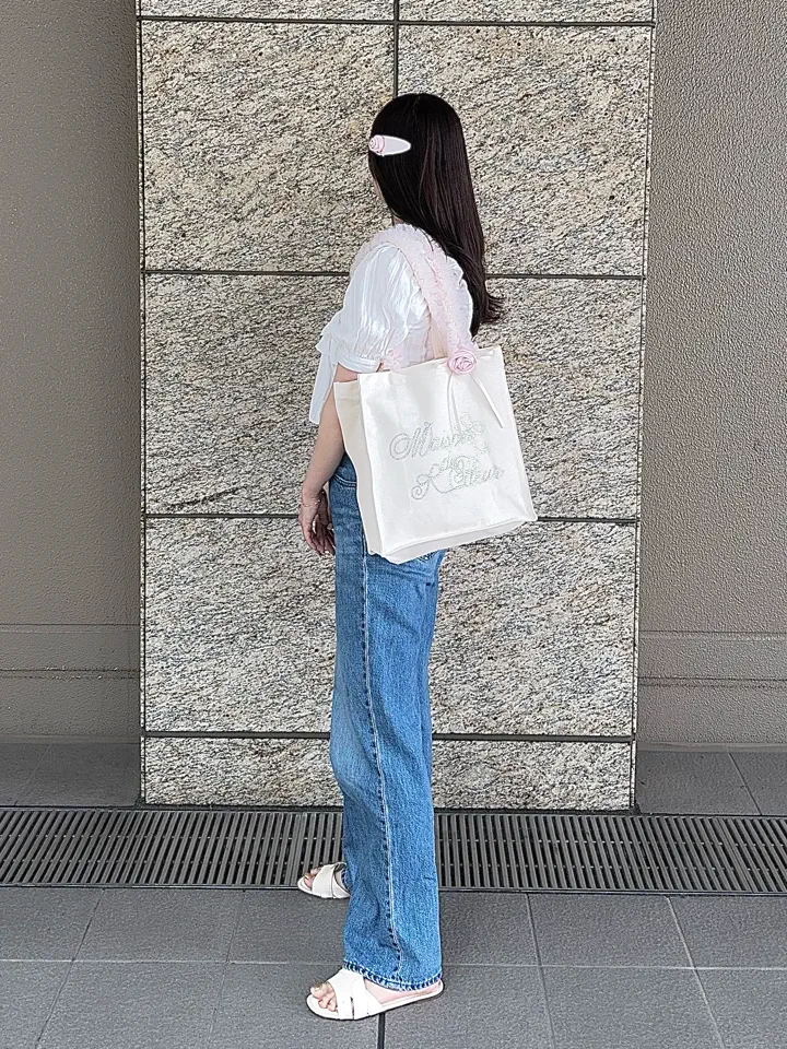 A4対応】チュールハンドルローズスクエアトートバッグ/Maison de FLEUR