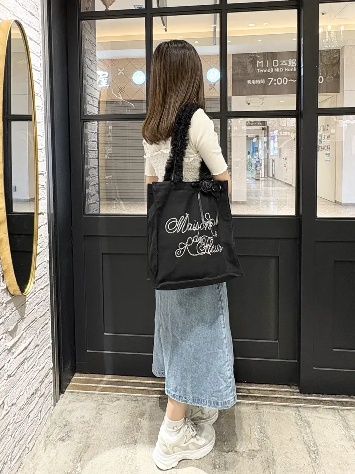 A4対応】チュールハンドルローズスクエアトートバッグ/Maison de FLEUR