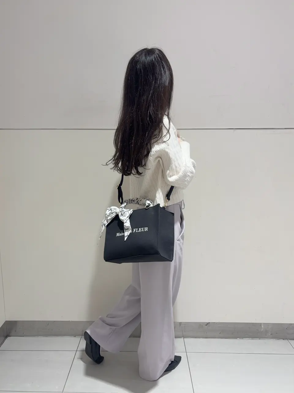 2WAY/スカーフ付き】ギャザーハンドル2Wayバッグ/Maison de FLEUR