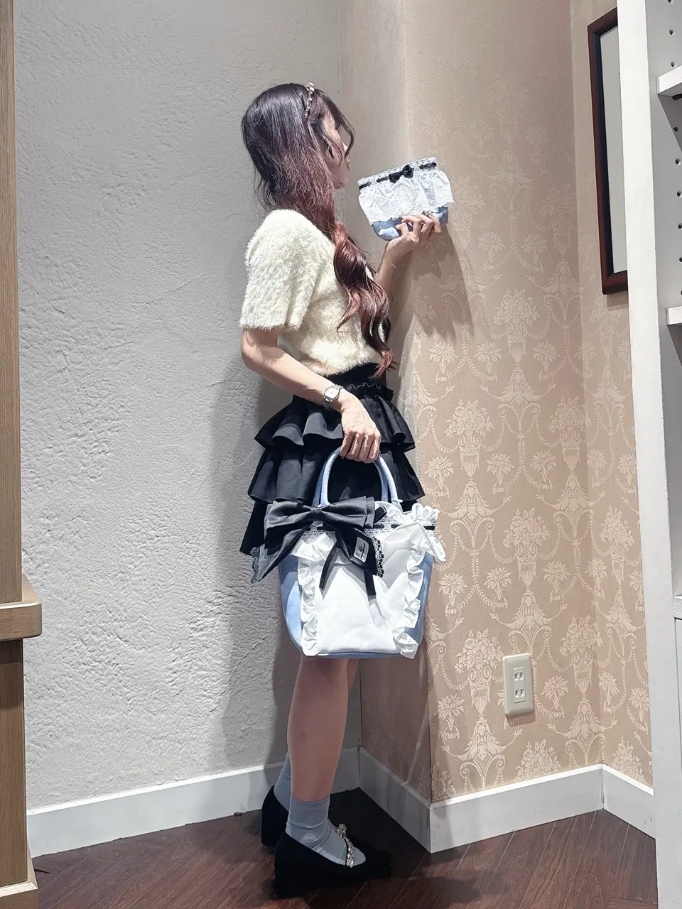 Alice/レースリボンポーチ/Maison de FLEUR（メゾン ド フルール）の