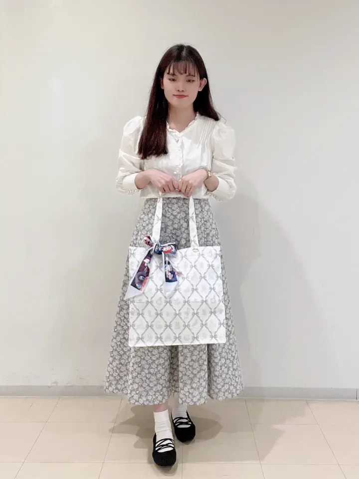 ジョリーフルール♡アリス柄♡丸底フリルトートバッグ♡ハンドメイド