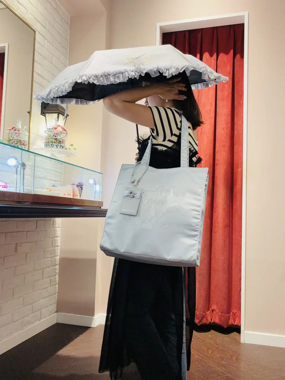 ♡さとぴー様♡専用　✿ジョリーフルール✿　【サテン生地のトートバッグ】3点 サテンラインストーントートバッグ/Maison de FLEUR（メゾン ド