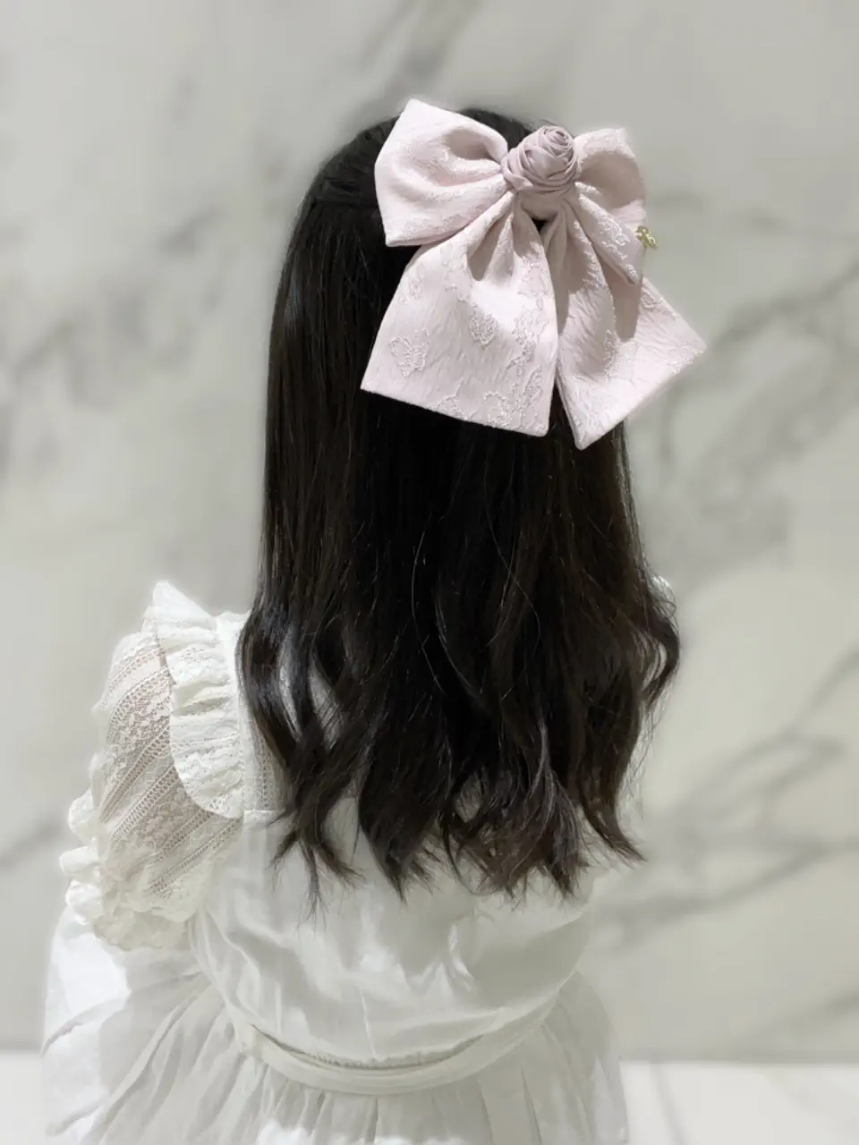 ローズリボンジャカードバレッタ/Maison de FLEUR（メゾン ド フルール
