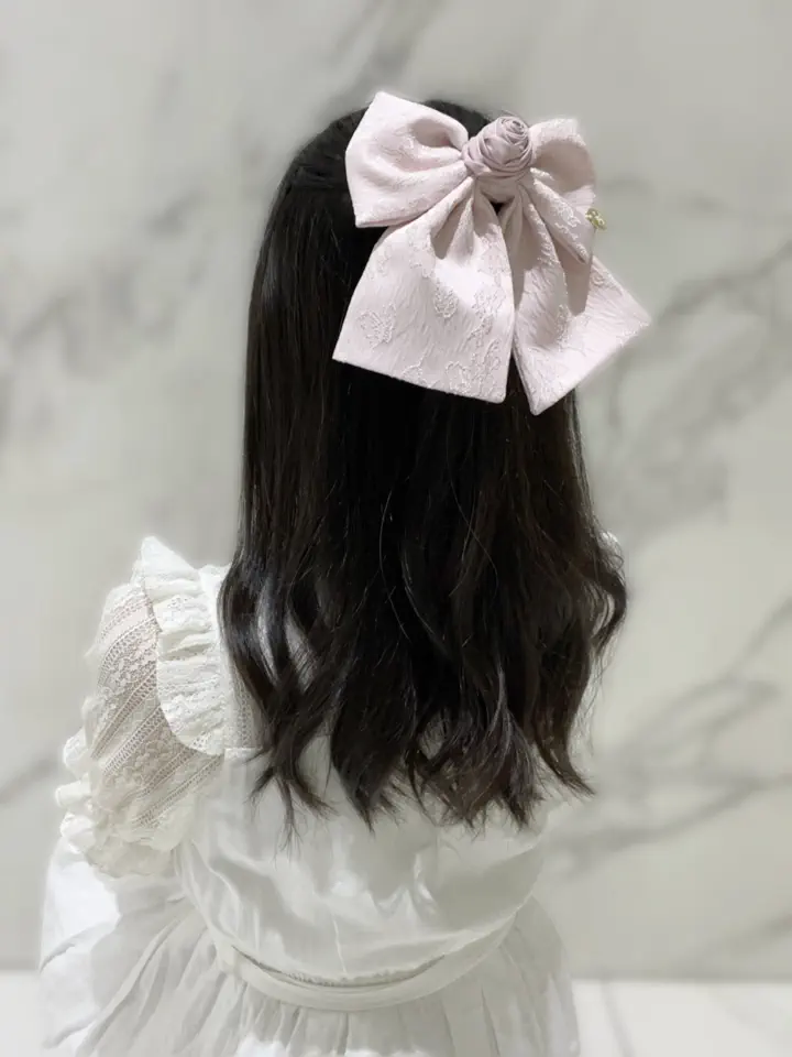 ローズリボンジャカードバレッタ/Maison de FLEUR（メゾン ド フルール
