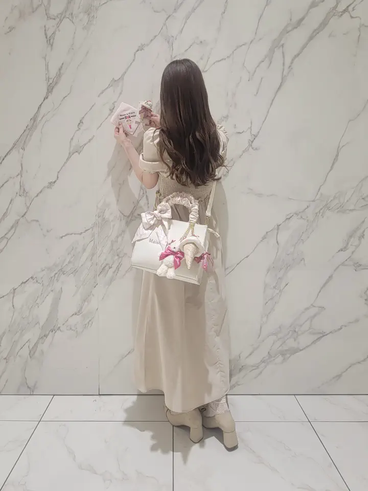 2WAY/スカーフ付き】ギャザーハンドル2Wayバッグ/Maison de FLEUR