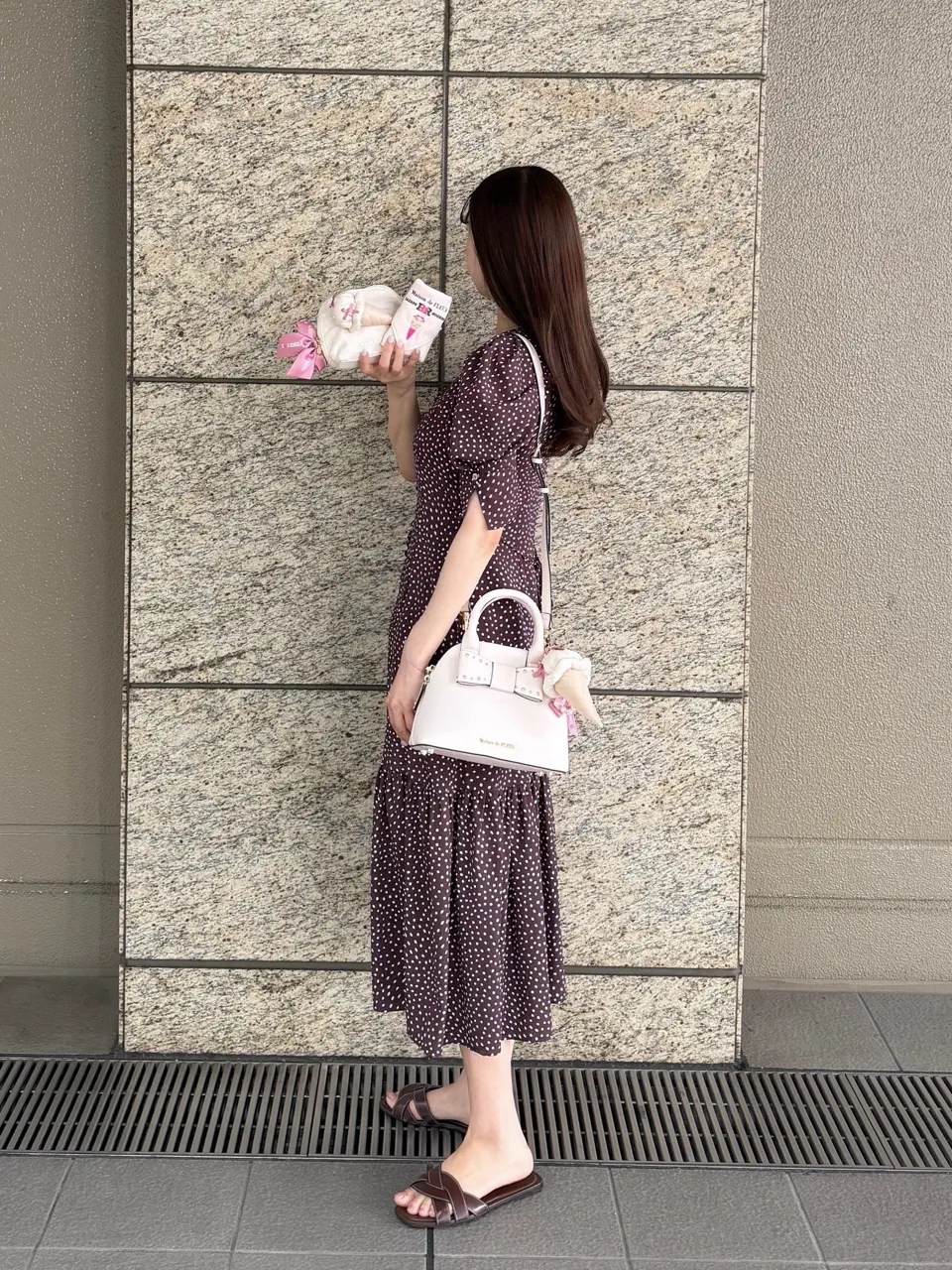リボンハーフムーン2Wayバッグ/Maison de FLEUR（メゾン ド フルール