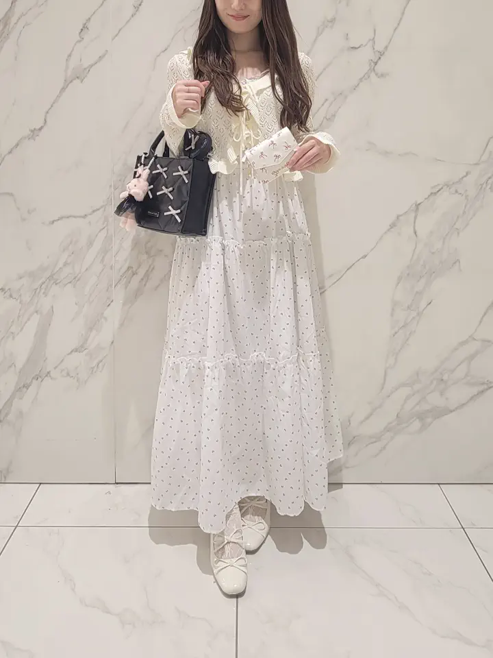 リボンマニアポーチ付きキルティングトート/Maison de FLEUR（メゾン