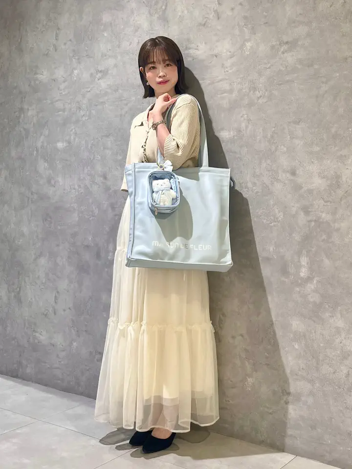 6色展開】ビジューリボンクリアポーチS/Maison de FLEUR（メゾン ド