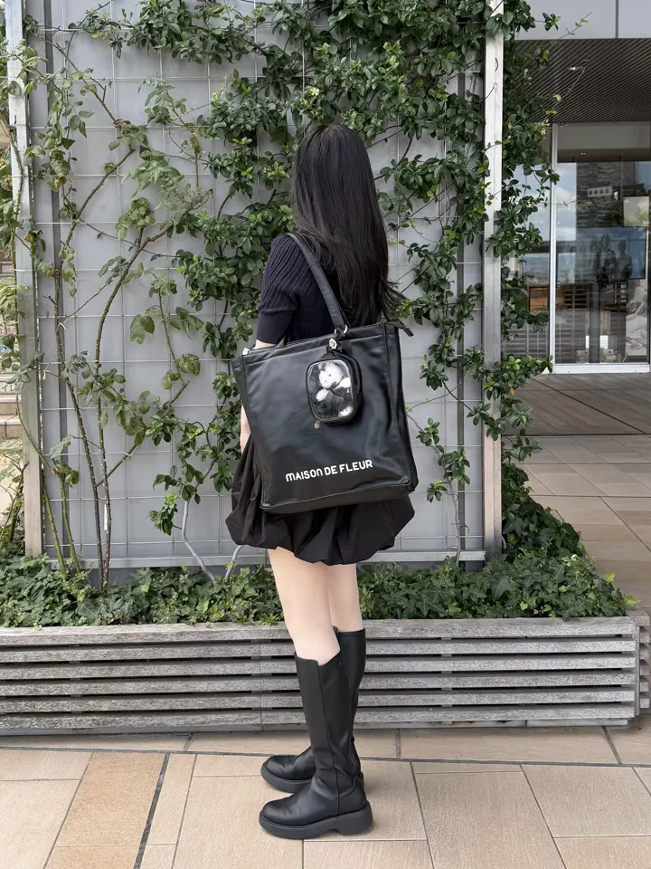 6色展開】ビジューリボンクリアポーチS/Maison de FLEUR（メゾン ド