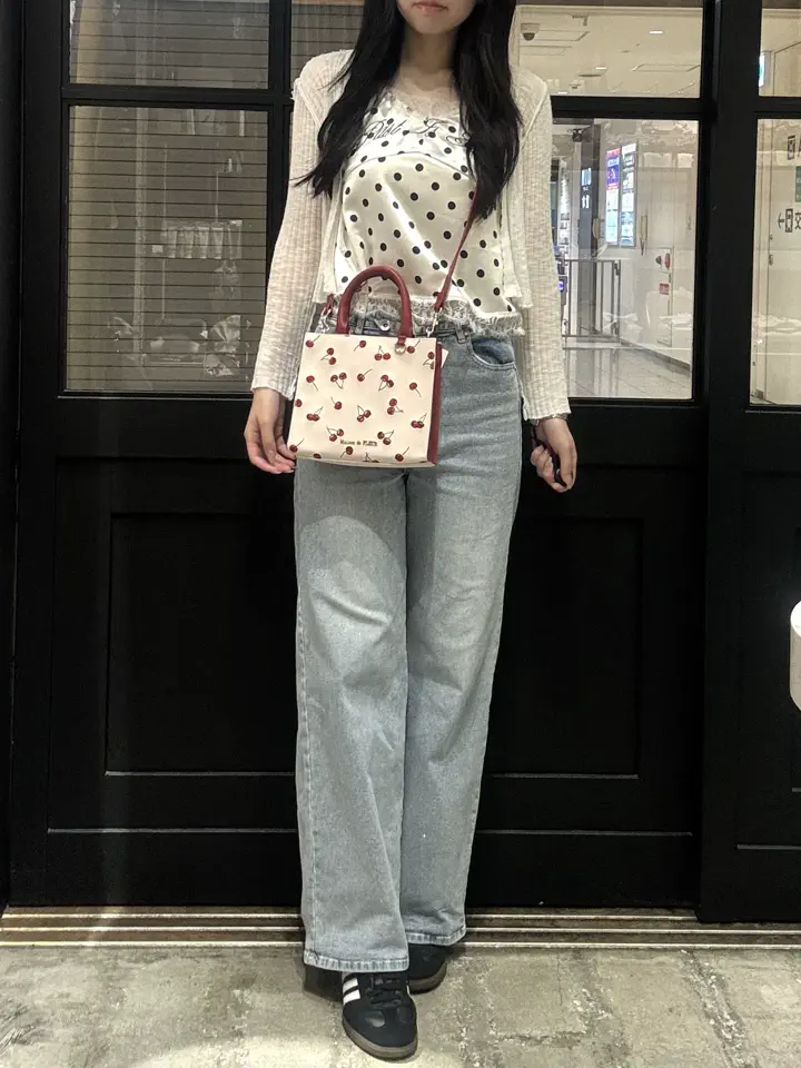 チェリー刺繍ショルダーバッグ/Maison de FLEUR（メゾン ド フルール