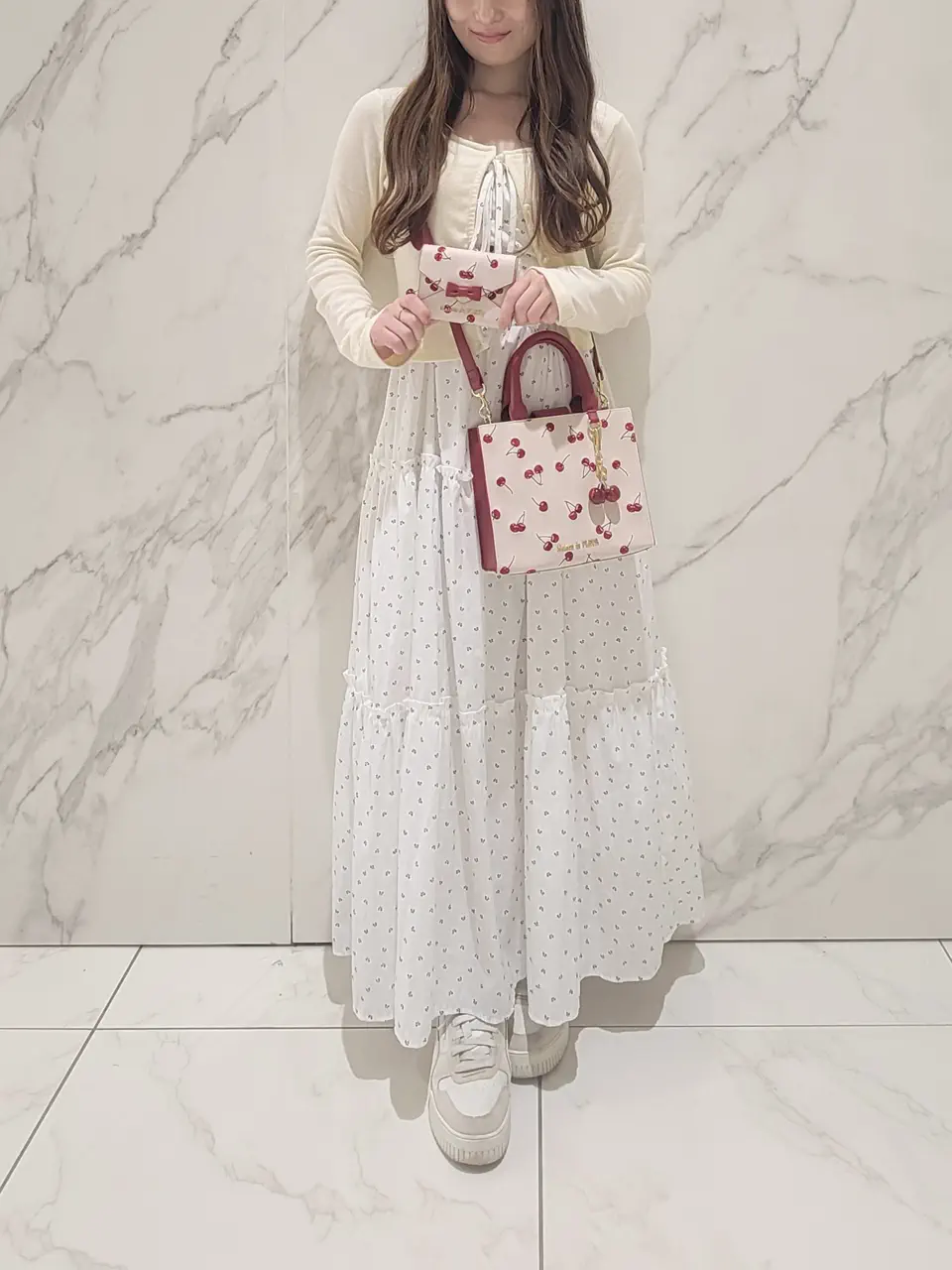 チェリー刺繍ショルダーバッグ/Maison de FLEUR（メゾン ド フルール