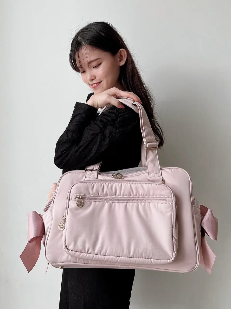 サイドリボンキャリーバッグ/Maison de FLEUR（メゾン ド フルール）の