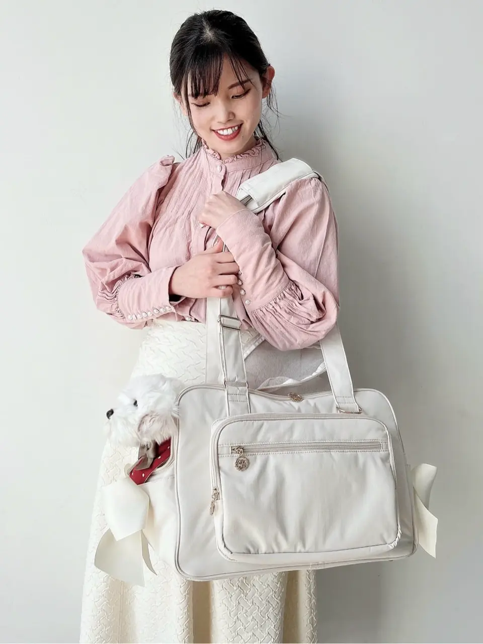 サイドリボンキャリーバッグ/Maison de FLEUR（メゾン ド フルール）の