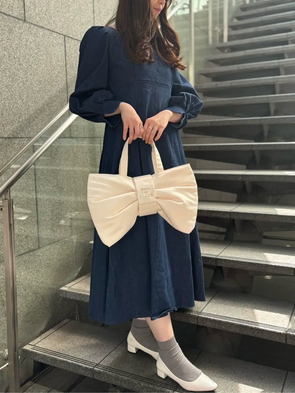 デニムワンピース/Maison de FLEUR Petite Robe（メゾンドフルール