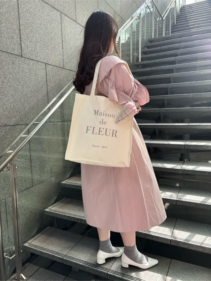 ラッフルボウタイワンピース/Maison de FLEUR Petite Robe（メゾンド