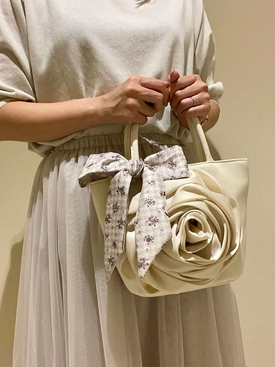 ビッグローズトートバッグ/Maison de FLEUR（メゾン ド フルール）の