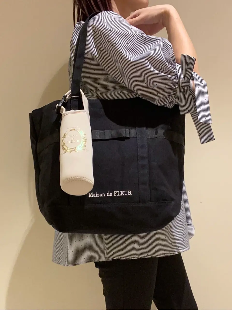 マルチポケット帆布トートMバッグ/Maison de FLEUR（メゾン ド