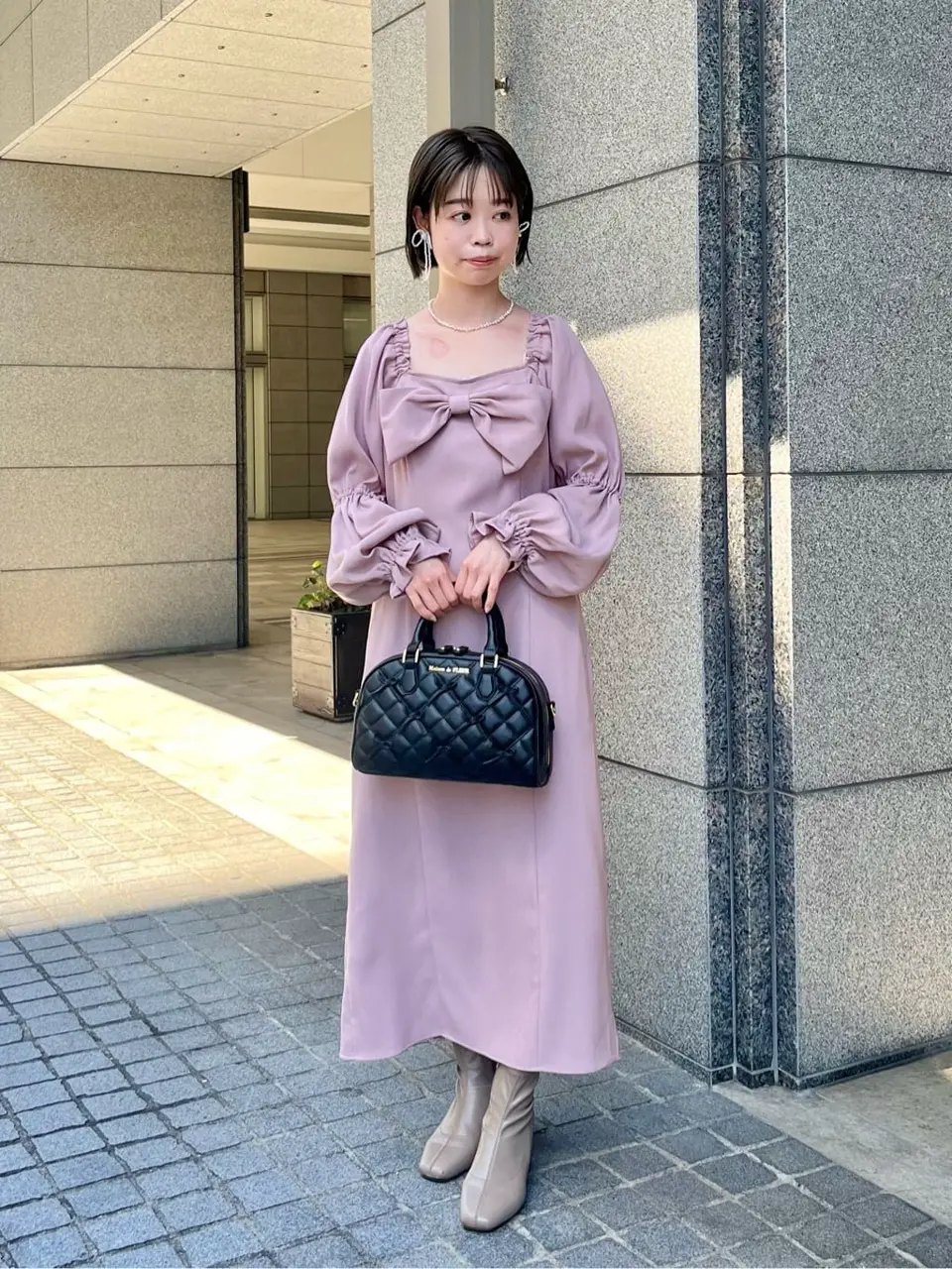 愛され上手なリボンワンピース/Maison de FLEUR Petite Robe（メゾンド