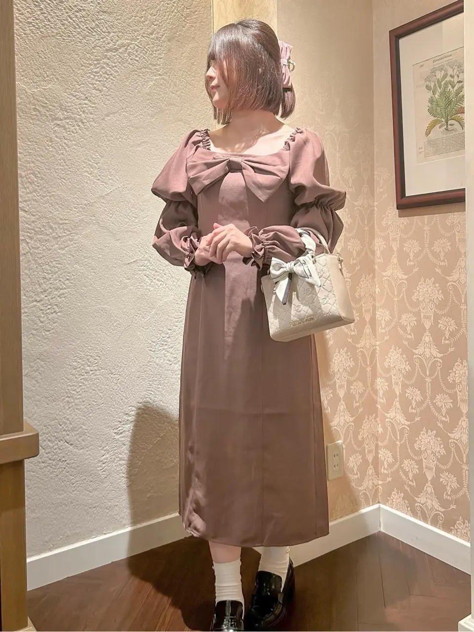 愛され上手なリボンワンピース/Maison de FLEUR Petite Robe（メゾンド