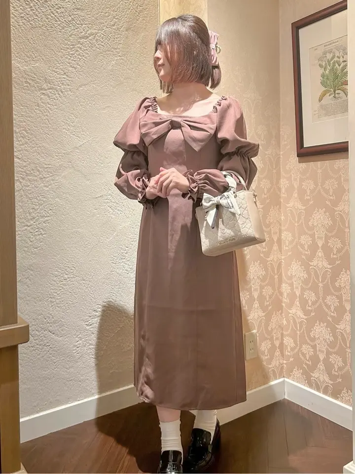 愛され上手なリボンワンピース/Maison de FLEUR Petite Robe（メゾンド