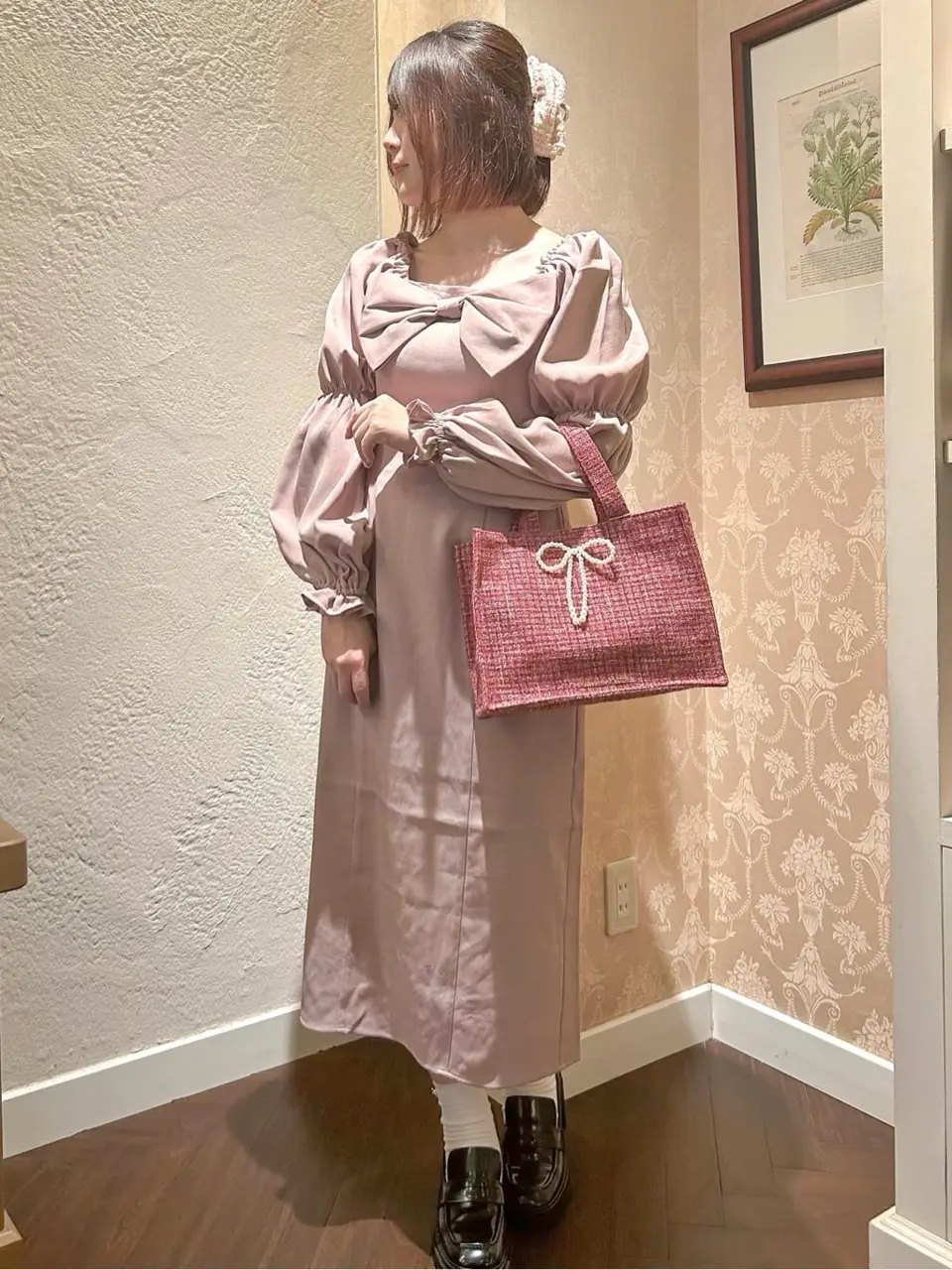愛され上手なリボンワンピース/Maison de FLEUR Petite Robe（メゾンド