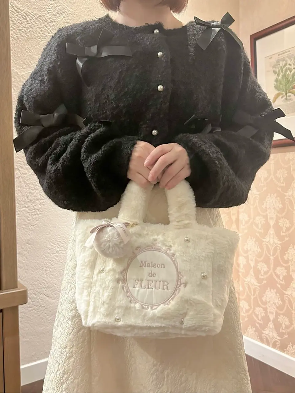 絆のリボンカーディガン/Maison de FLEUR Petite Robe（メゾンド