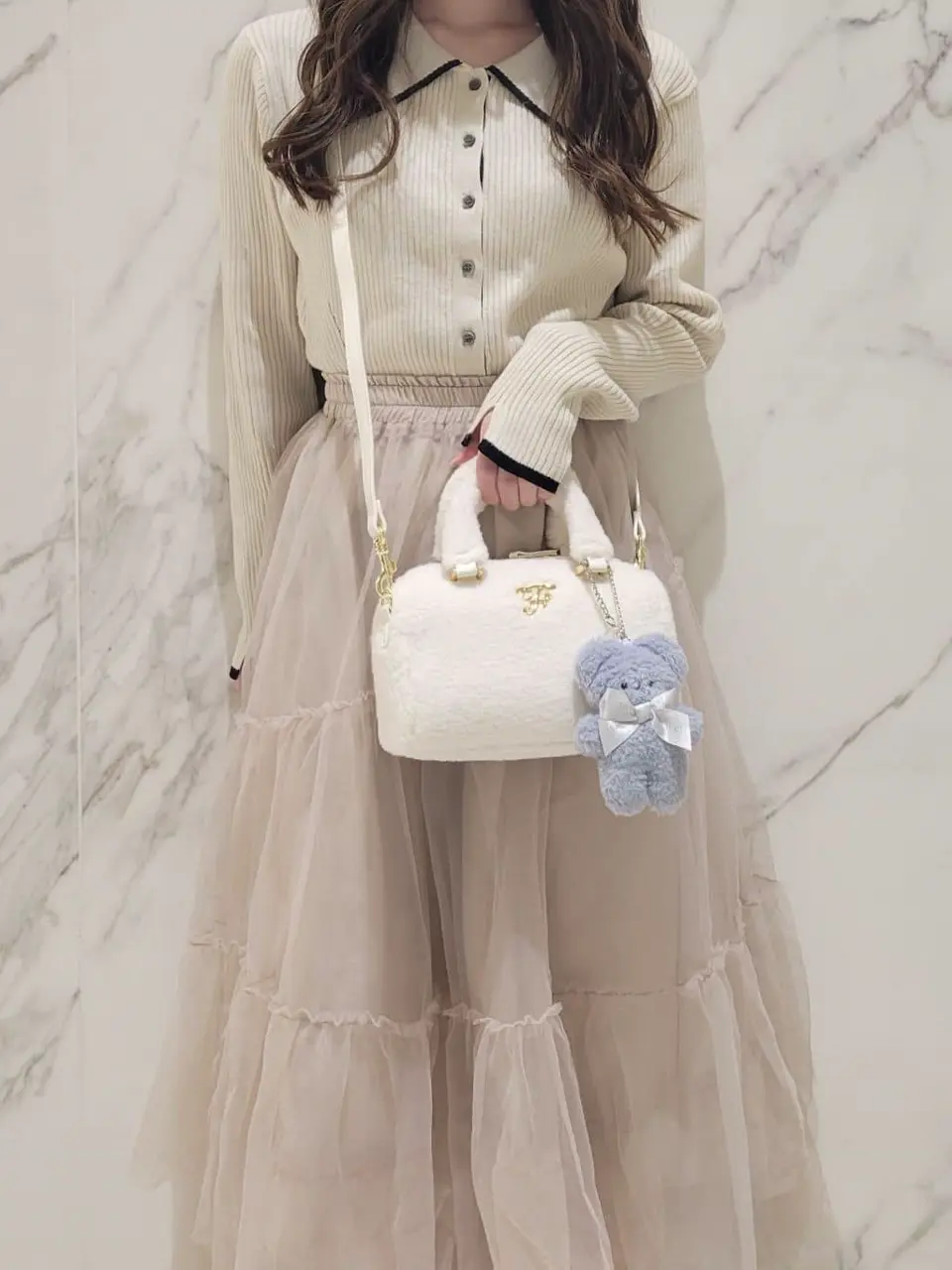 フェイクファーボストンバッグ/Maison de FLEUR（メゾン ド フルール