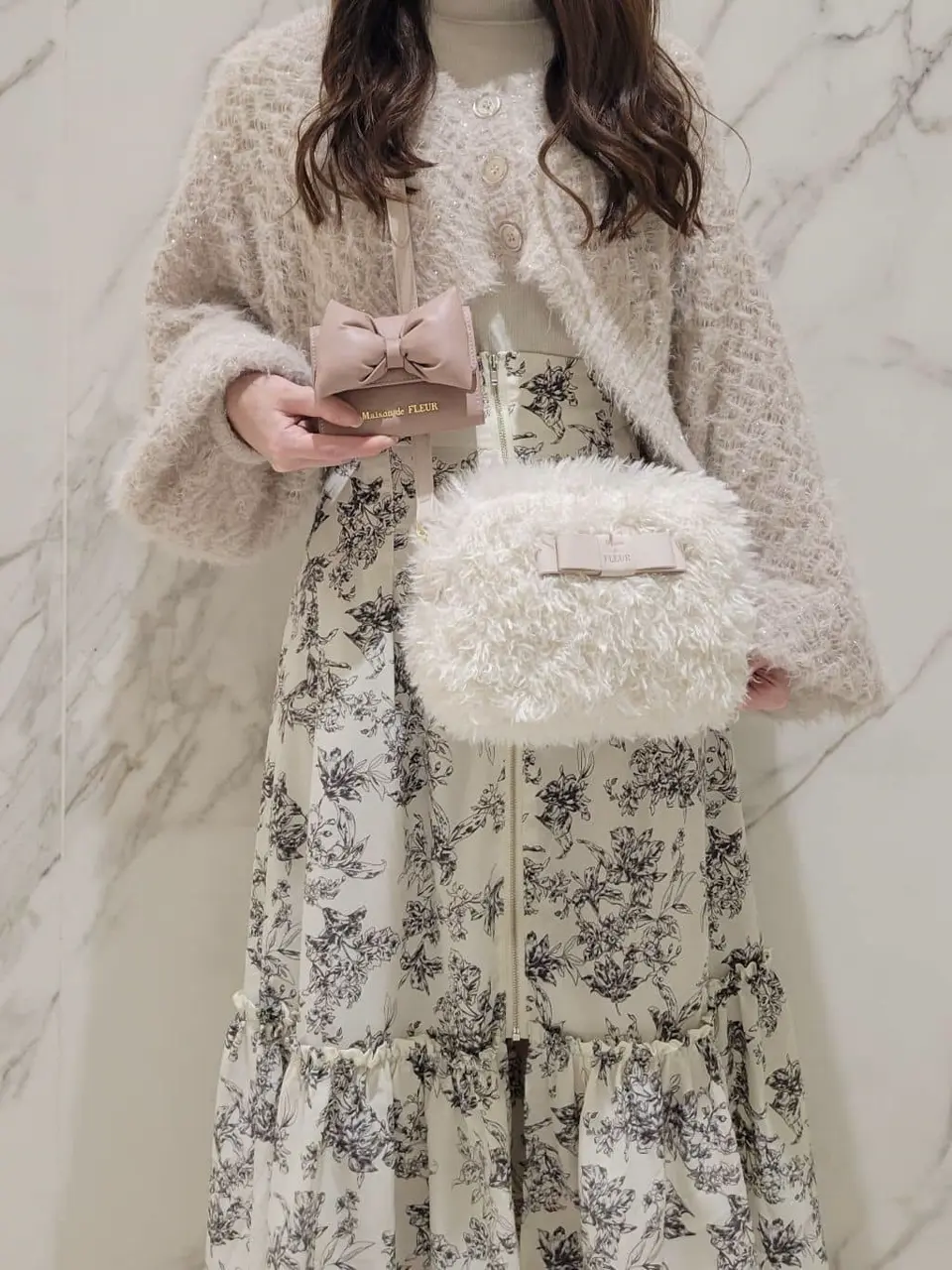 フェイクファーミニショルダーバッグ/Maison de FLEUR（メゾン ド