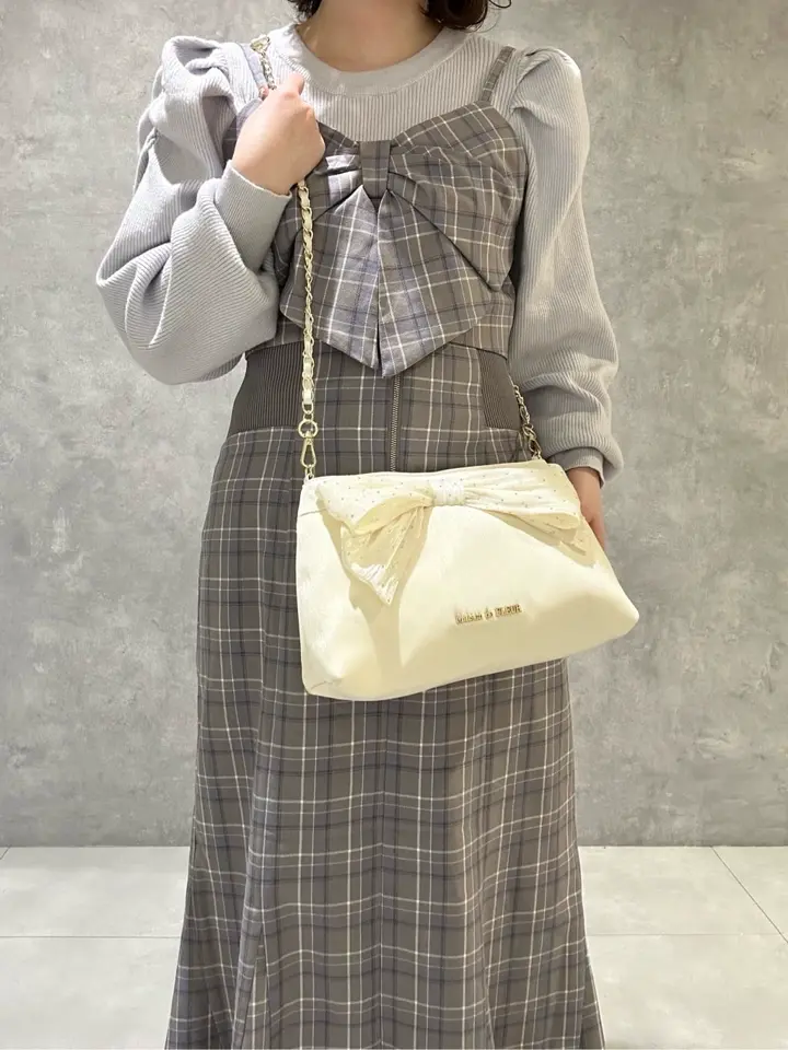 ストーンリボンショルダーバッグ/Maison de FLEUR（メゾン ド フルール