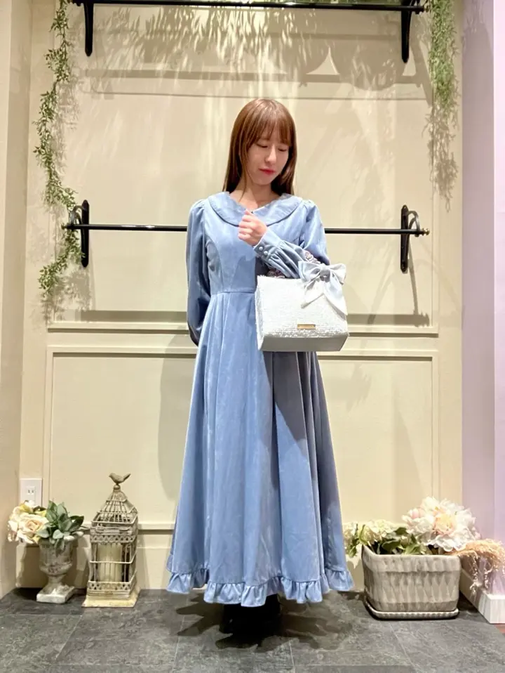 ツイードフリルハンドルショルダーバッグ/Maison de FLEUR（メゾン ド