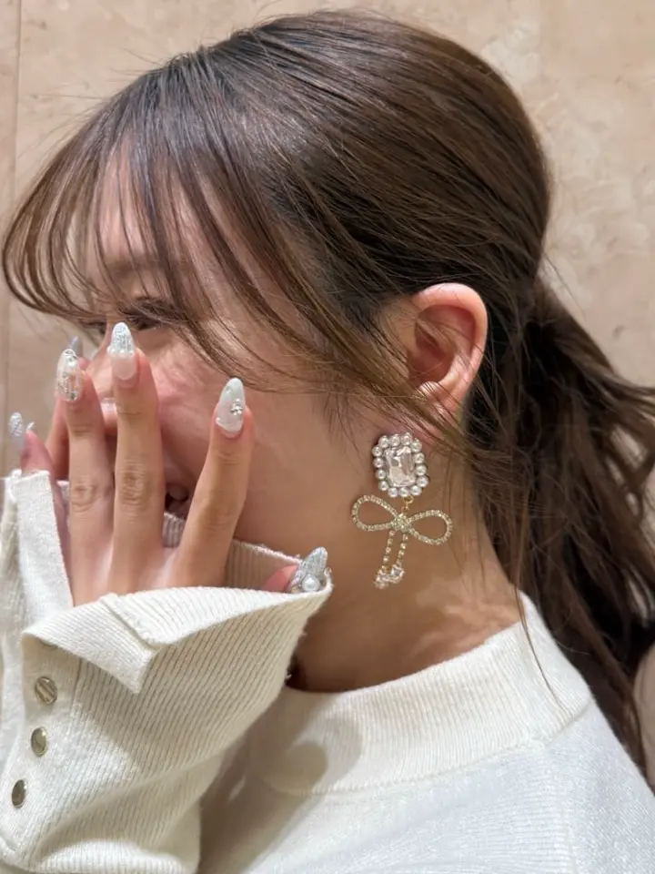 パールビジューイヤリング/Maison de FLEUR（メゾン ド フルール）の