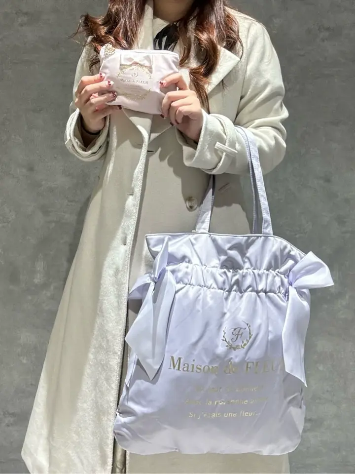 サテンリボンティッシュケース/Maison de FLEUR（メゾン ド フルール