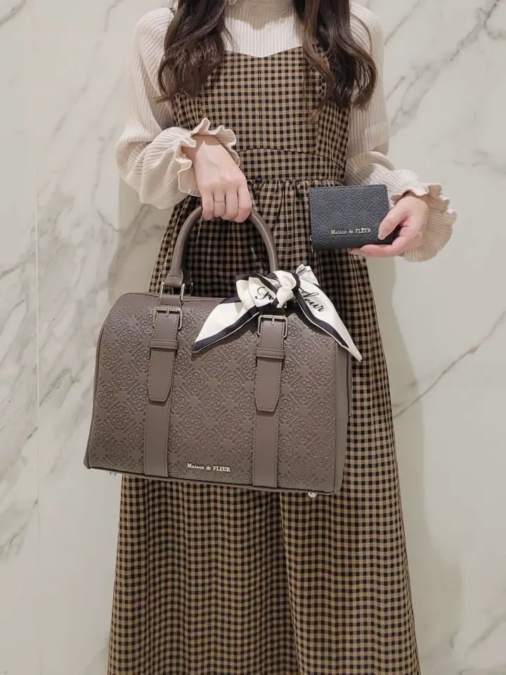 FLEURモノグラムボストンバッグ/Maison de FLEUR（メゾン ド フルール