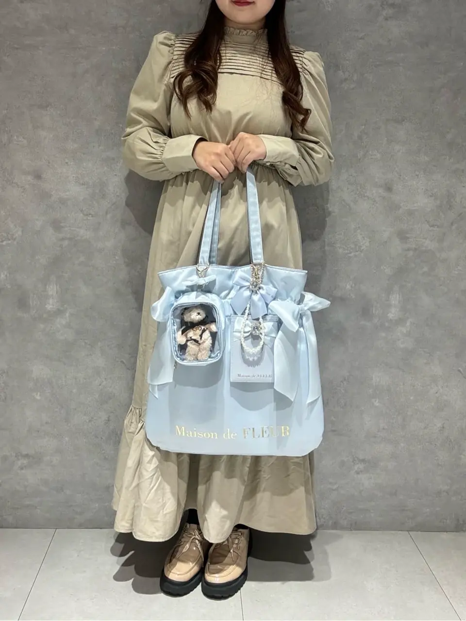 プチフルール　ポーチ　ショッパー EC限定クリアポーチS/Maison de FLEUR（メゾン ド フルール）のポーチ