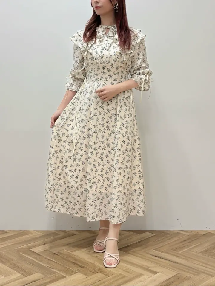 フラワープリントワンピース/Maison de FLEUR Petite Robe（メゾンド