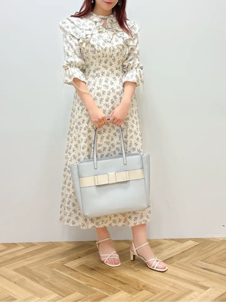 フラワープリントワンピース/Maison de FLEUR Petite Robe（メゾンド