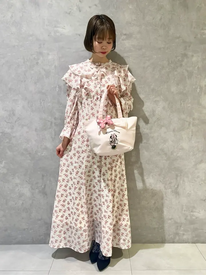 フラワープリントワンピース/Maison de FLEUR Petite Robe（メゾンド