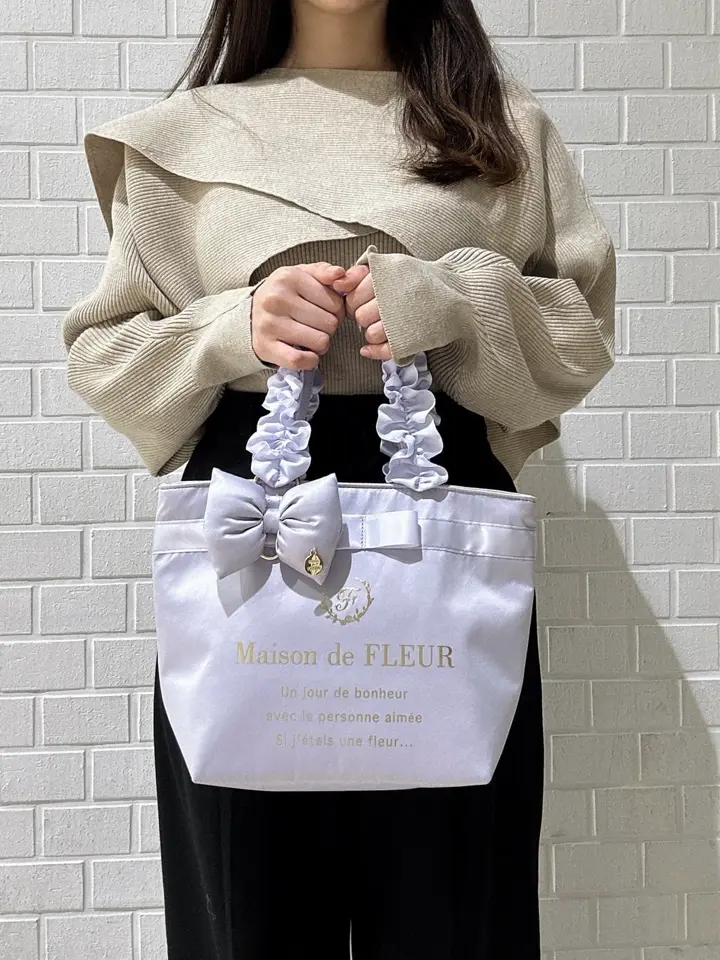 ブランドロゴフリルハンドルトートSバッグ/Maison de FLEUR（メゾン ド