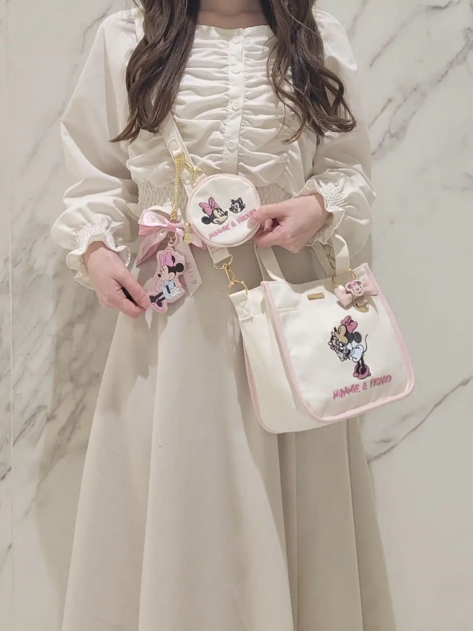 Minnie/Figaro/ポーチ付ショルダー/Maison de FLEUR（メゾン ド