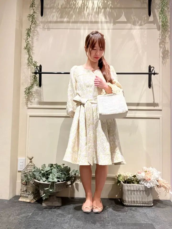 フラワージャガードリボン付きワンピース/Areeam（アリーム）のその他