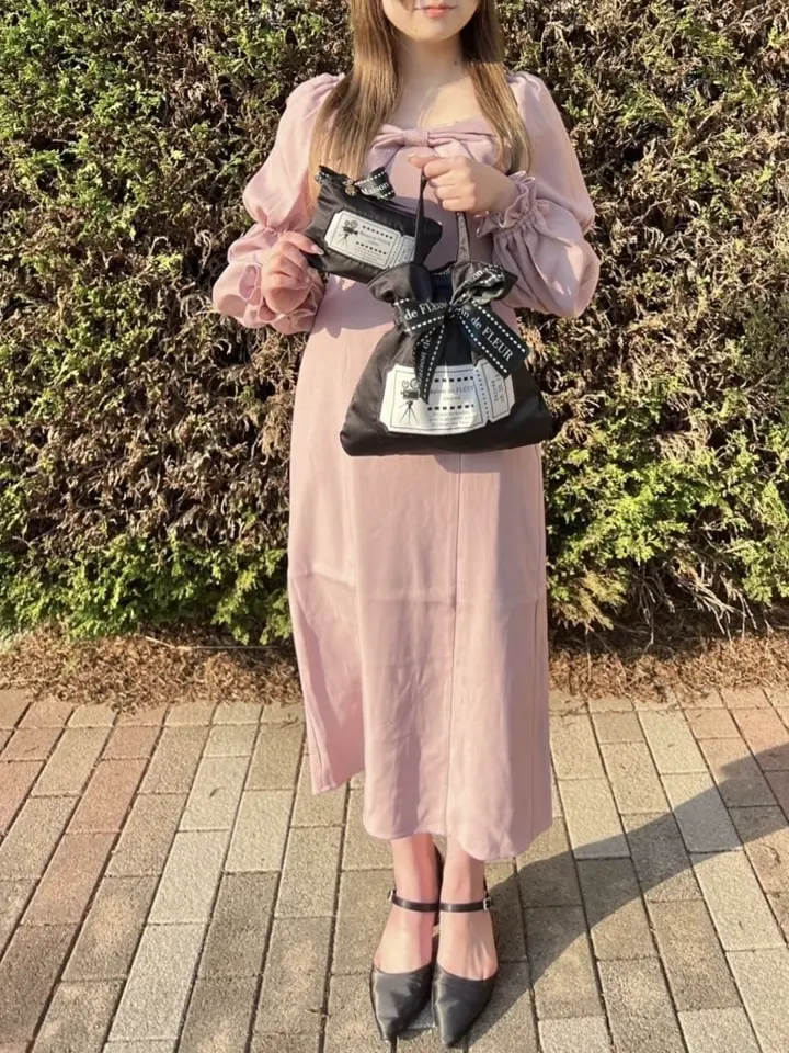 愛され上手なリボンワンピース/Maison de FLEUR Petite Robe（メゾンド