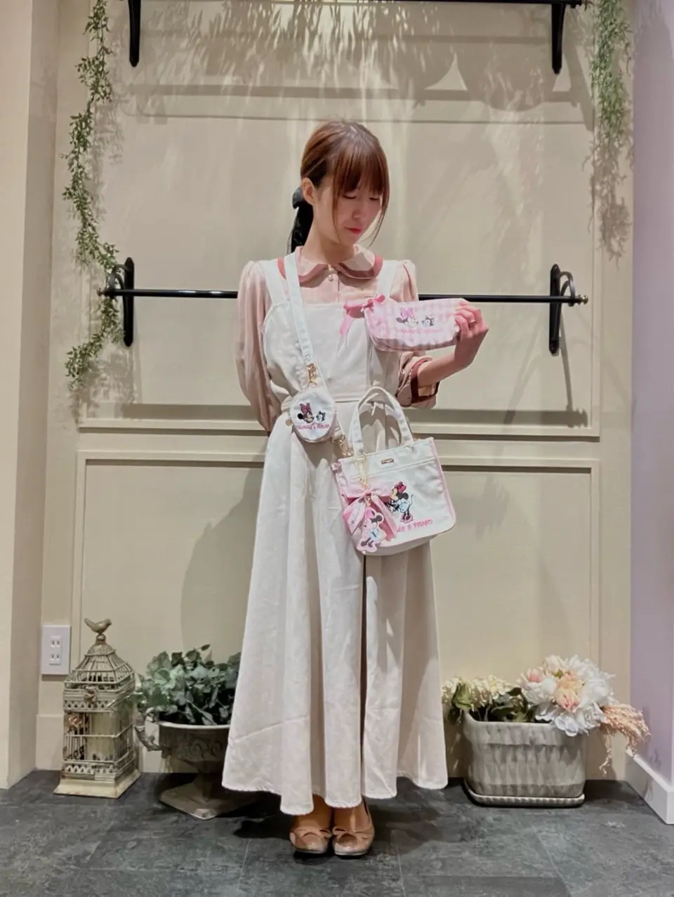 Minnie/Figaro/ポーチ付ショルダー/Maison de FLEUR（メゾン ド