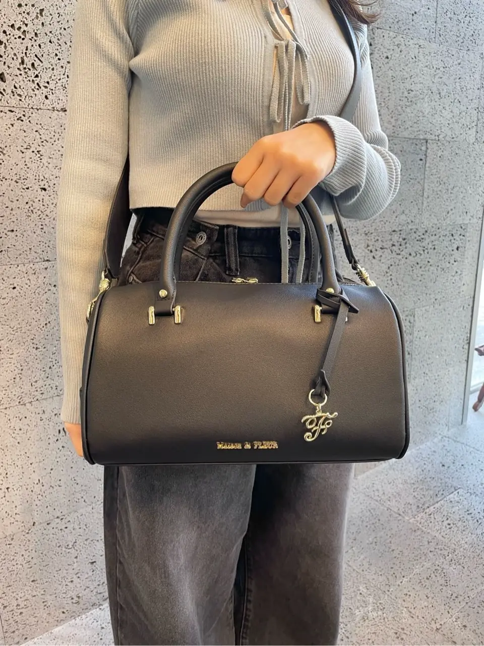 マットワイドボストンバッグ/Maison de FLEUR（メゾン ド フルール）の