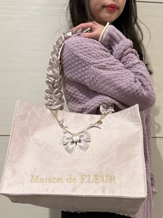 ビジューリボンパールバッグチャーム/Maison de FLEUR（メゾン